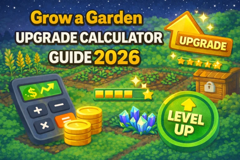 Grow a Garden Calculator Upgrade Guide 2026: Best Upgrade Order to Progress Faster