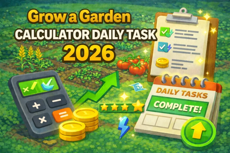 Grow a Garden Calculator Daily Task Calculator Guide 2026: Complete Missions Faster & Earn More Rewards