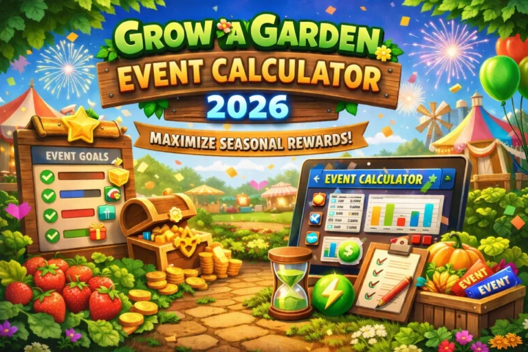 Grow a Garden Calculator Event  Guide 2026: How to Maximize Seasonal Rewards Fast