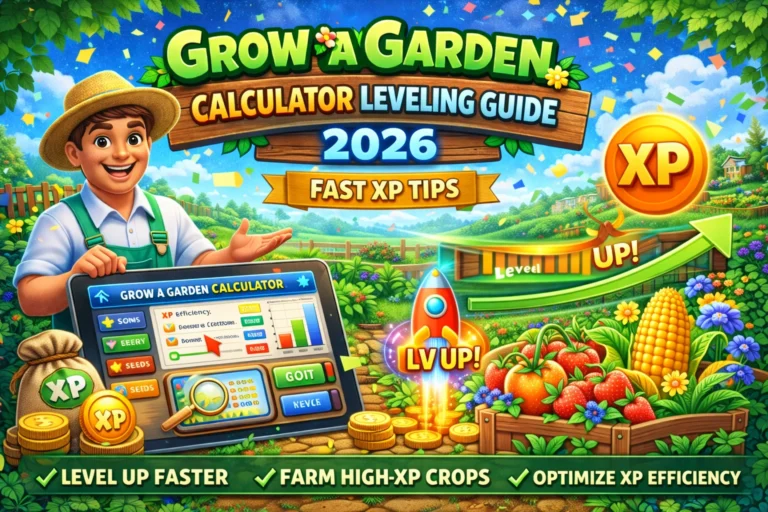 Grow a Garden Calculator Leveling Guide 2026: Fastest Way to Gain XP