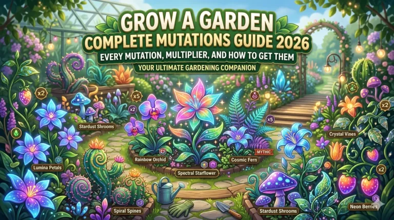 Grow a Garden Complete Mutations Guide 2026 — Every Mutation, Multiplier, and How to Get Them