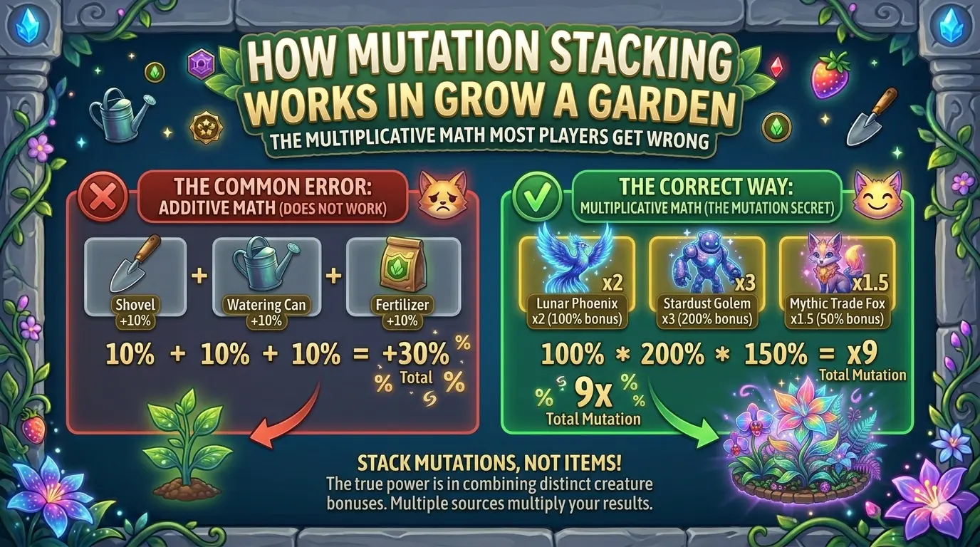 How Mutation Stacking Works in Grow a Garden